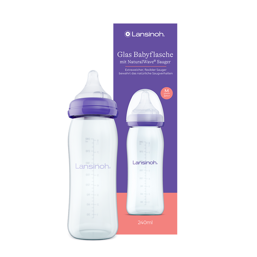 lansinoh-glas-babyflasche-mit-naturalwave-sauger-240-ml-auslaufsicher-hitzebest- image 1