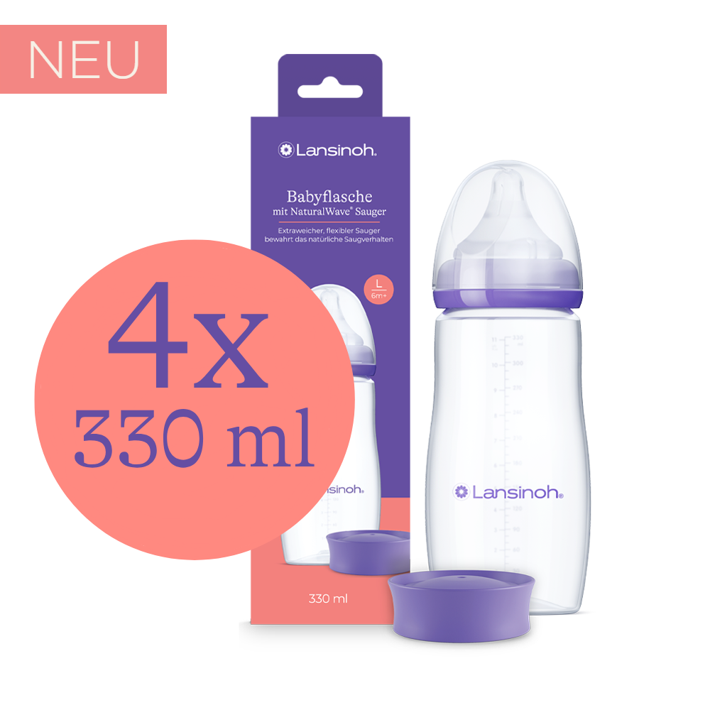 lansinoh-babyflasche-mit-naturalwave-sauger-l-4-x-330-ml image 1