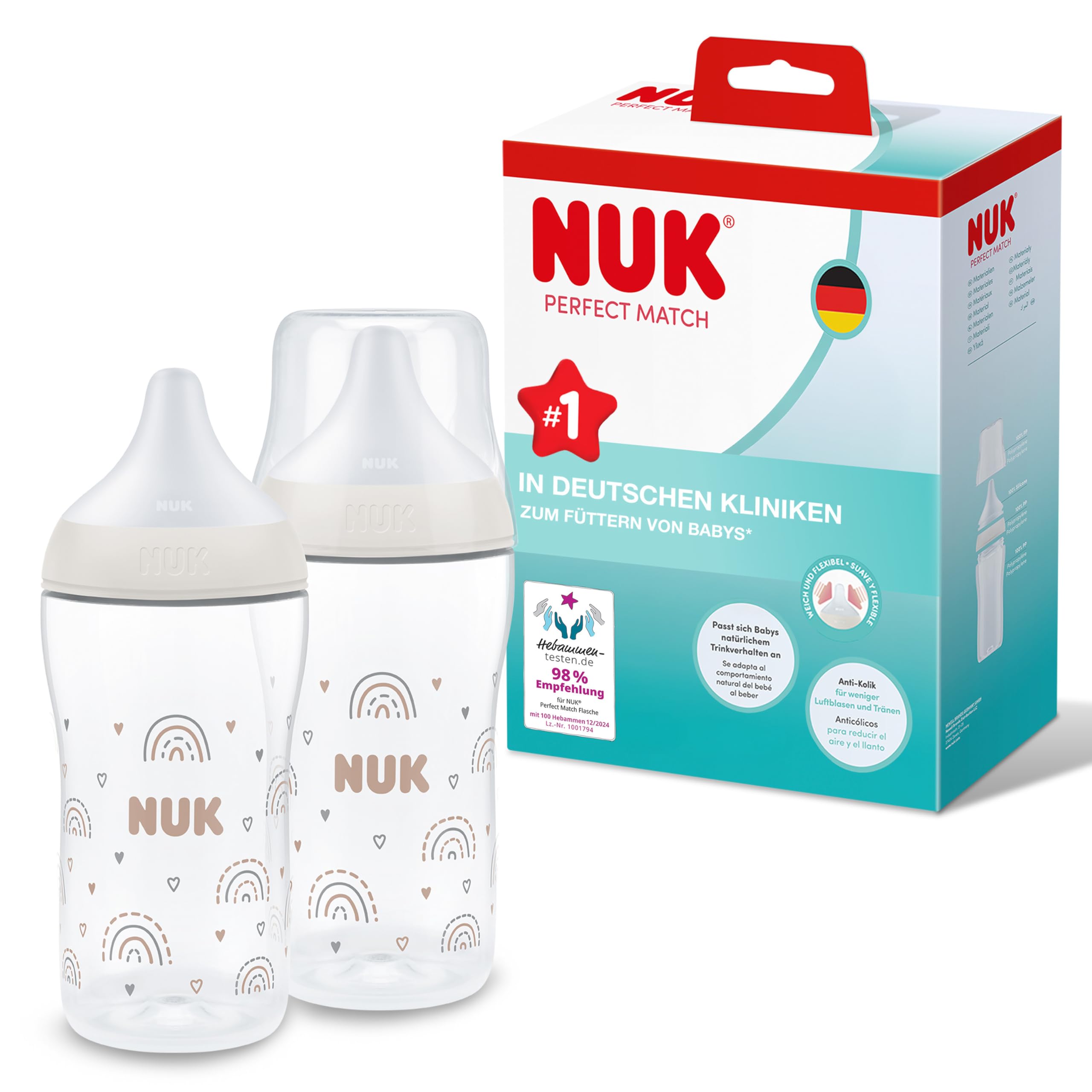 nuk-perfect-match-babyflasche-260-ml-ab-3-monaten-temperature-control-anti-colic image 7