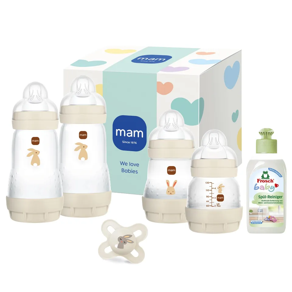 mam-easy-start-anti-colic-neugeborenen-set-4-flaschen-1-schnuller-beige image 1
