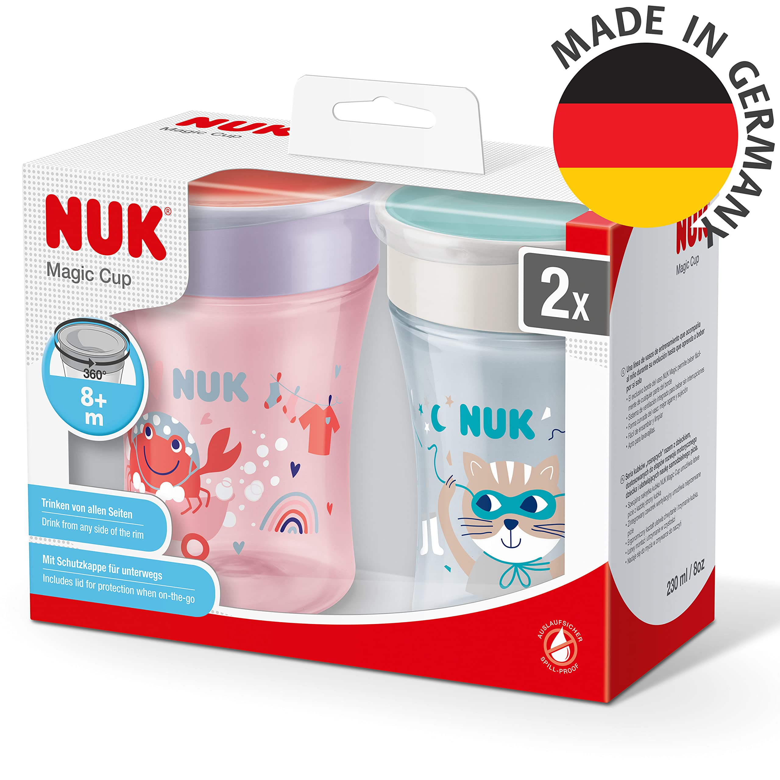 nuk-magic-cup-trinklernbecher-2er-set-8-monate-230-ml-auslaufsicher-360-trinkran image 7
