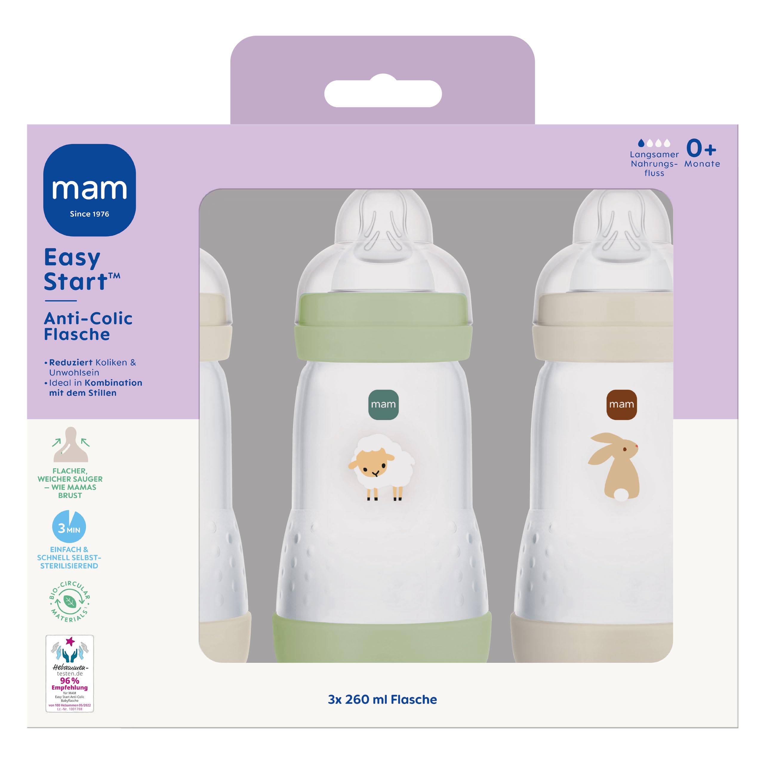 mam-easy-start-anti-colic-babyflasche-3x-260-ml-0-monate-gr-1-hase-selbststerili image 3