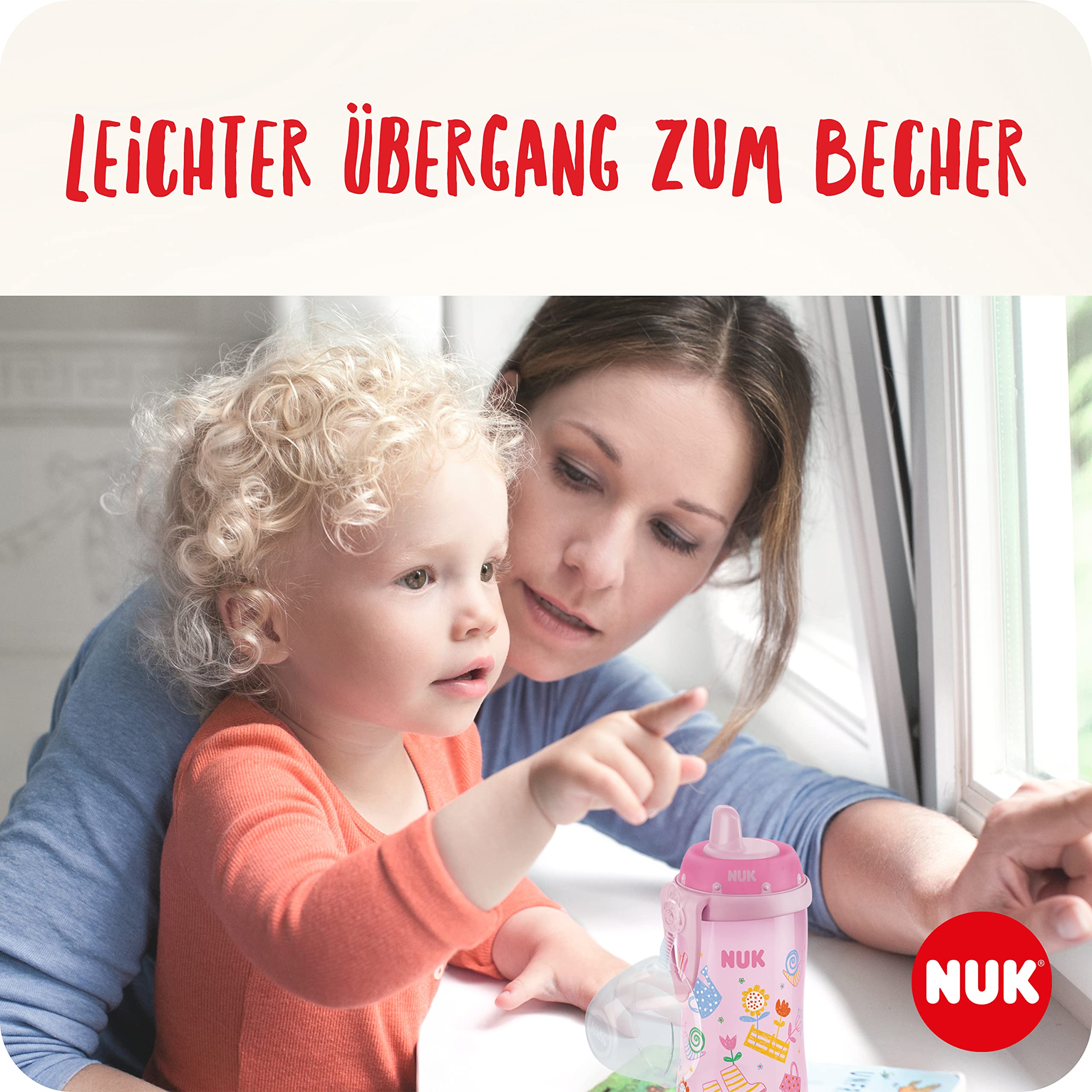 nuk-kiddy-cup-kleinkindbecher-300-ml-12-monate-auslaufsicheres-trinkventil-mit-c image 2