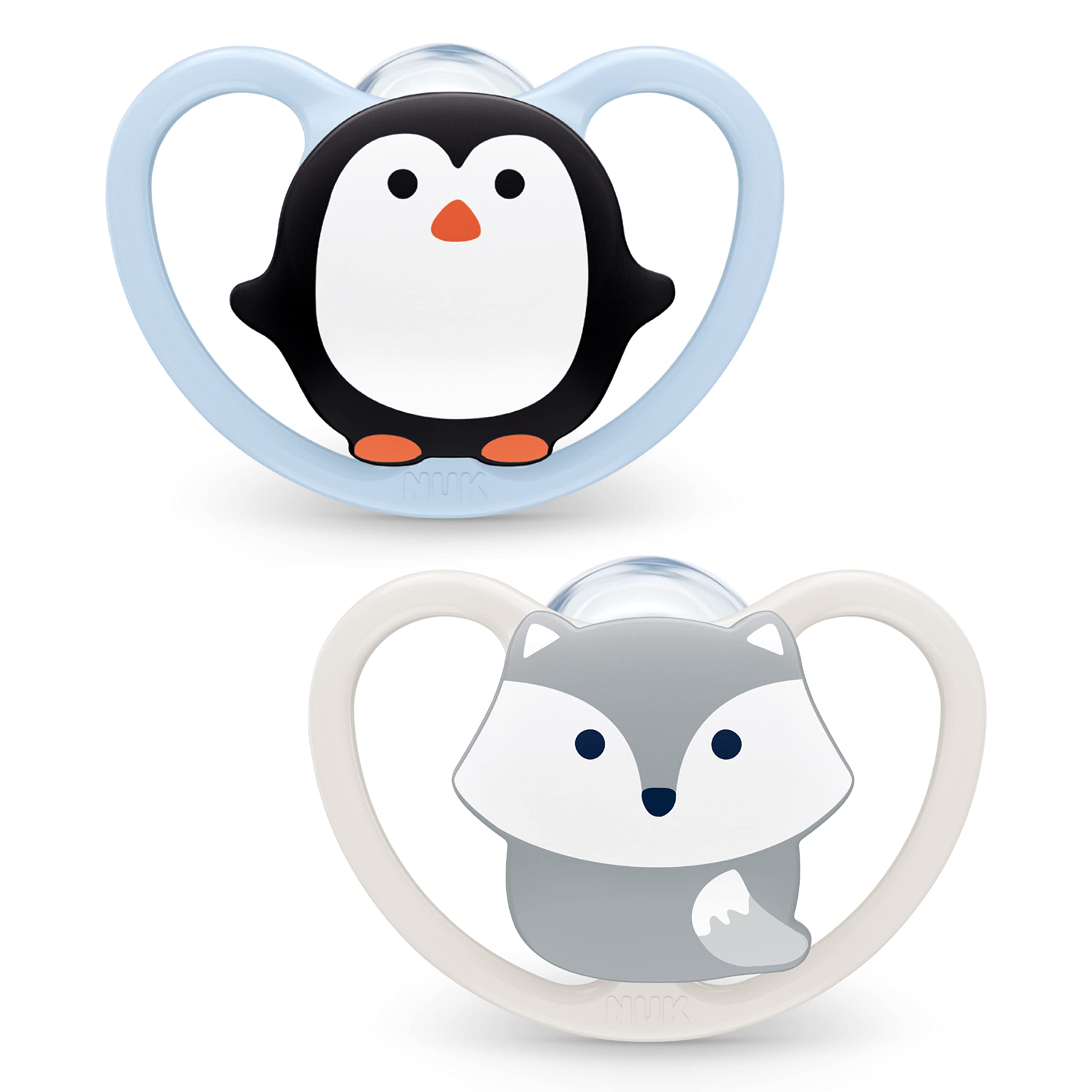 nuk-space-schnuller-0-6-monate-extra-bel-ftung-bpa-freies-silikon-pinguin-fuchs- image 1