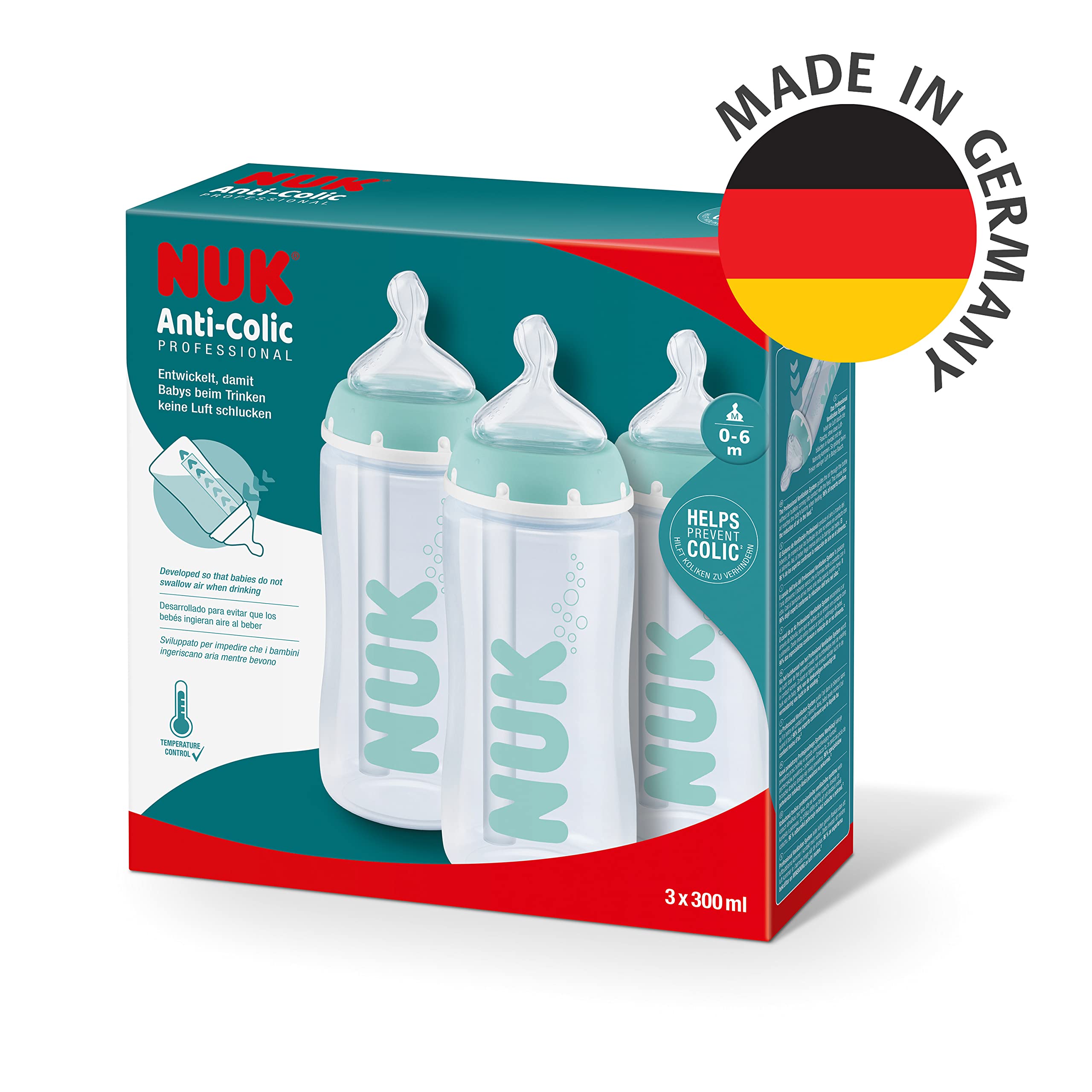 nuk-first-choice-anti-colic-professional-babyflaschen-set-0-6-monate-300-ml-3-st image 6