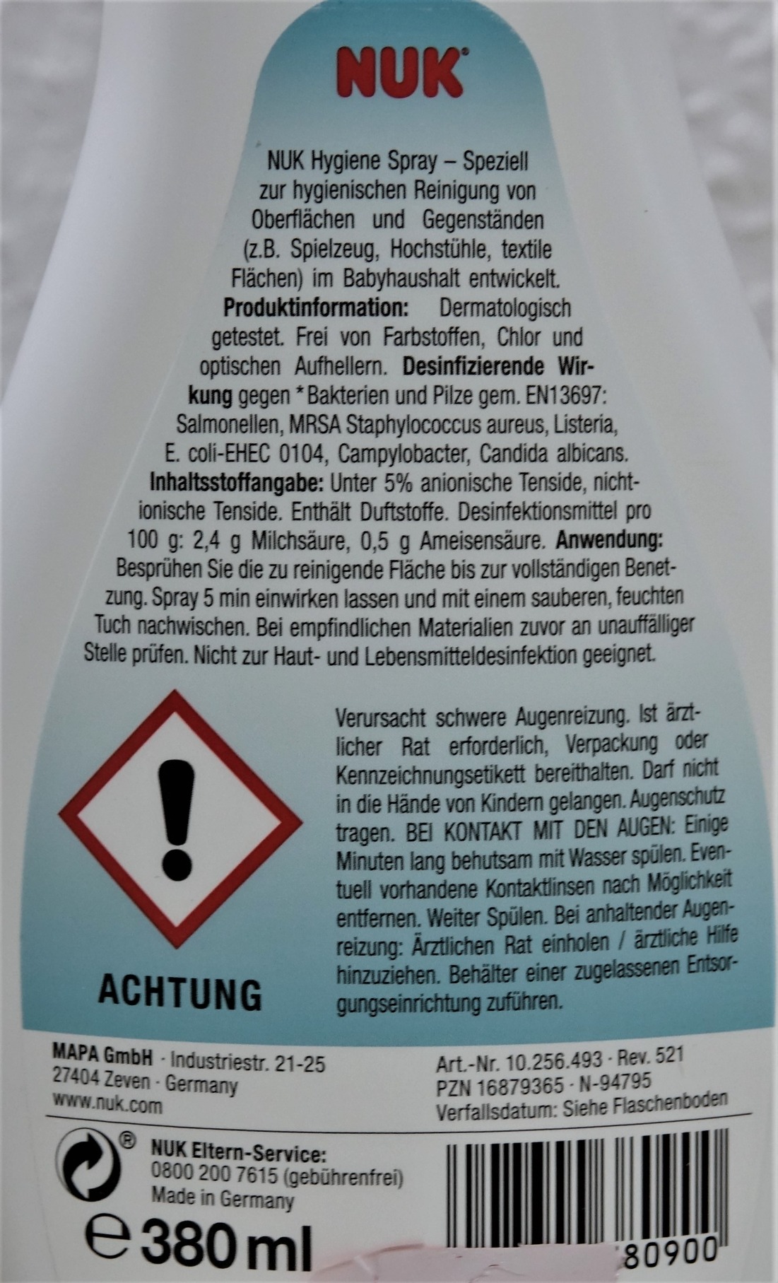 Ganz ok, Sprühkopf tropft