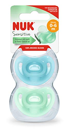 nuk-sensitive-schnuller-0-6-monate-100-silikon-bpa-frei-blau-gr-n-2-st-ck image 7