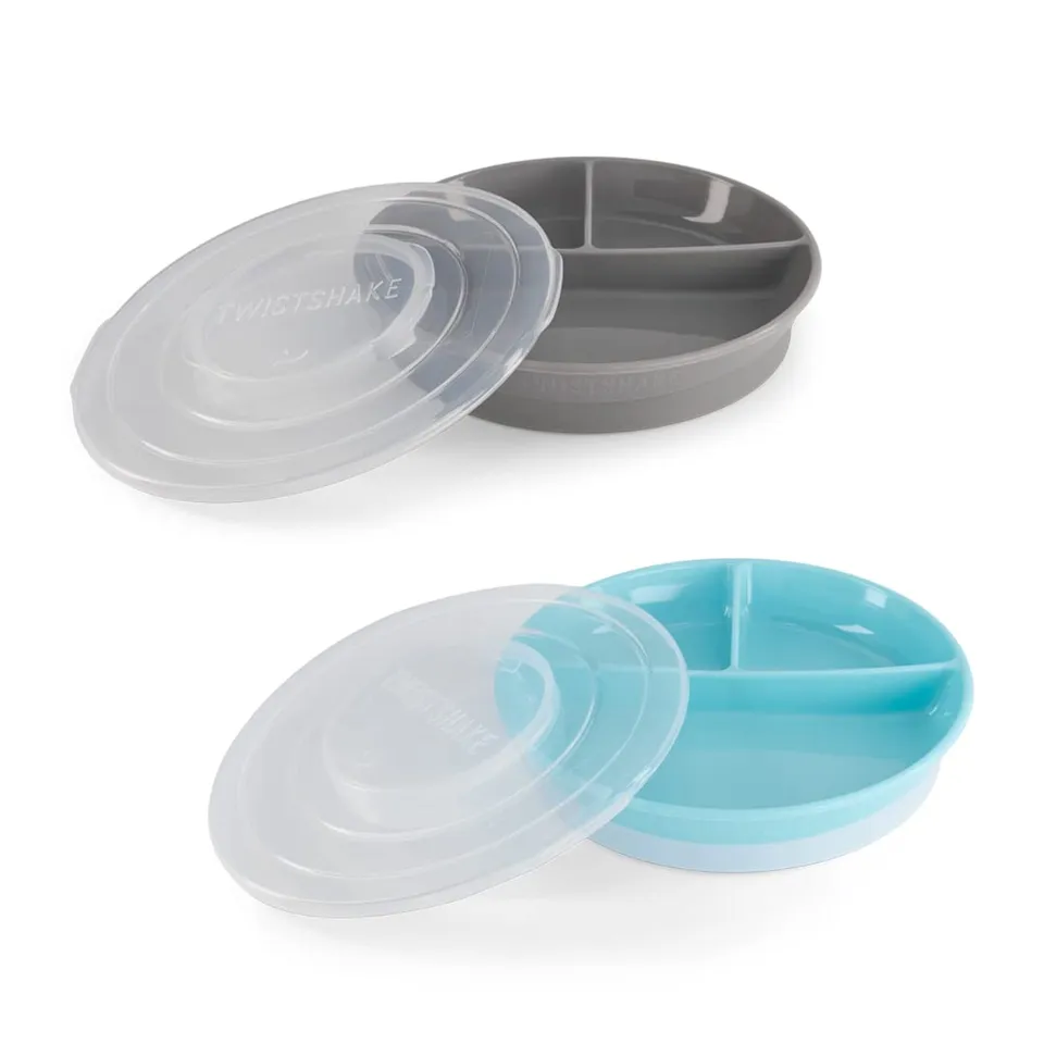 twistshake-2x-geteilter-babyteller-mit-luftdichtem-deckel-bpa-frei-grau-blau image 1