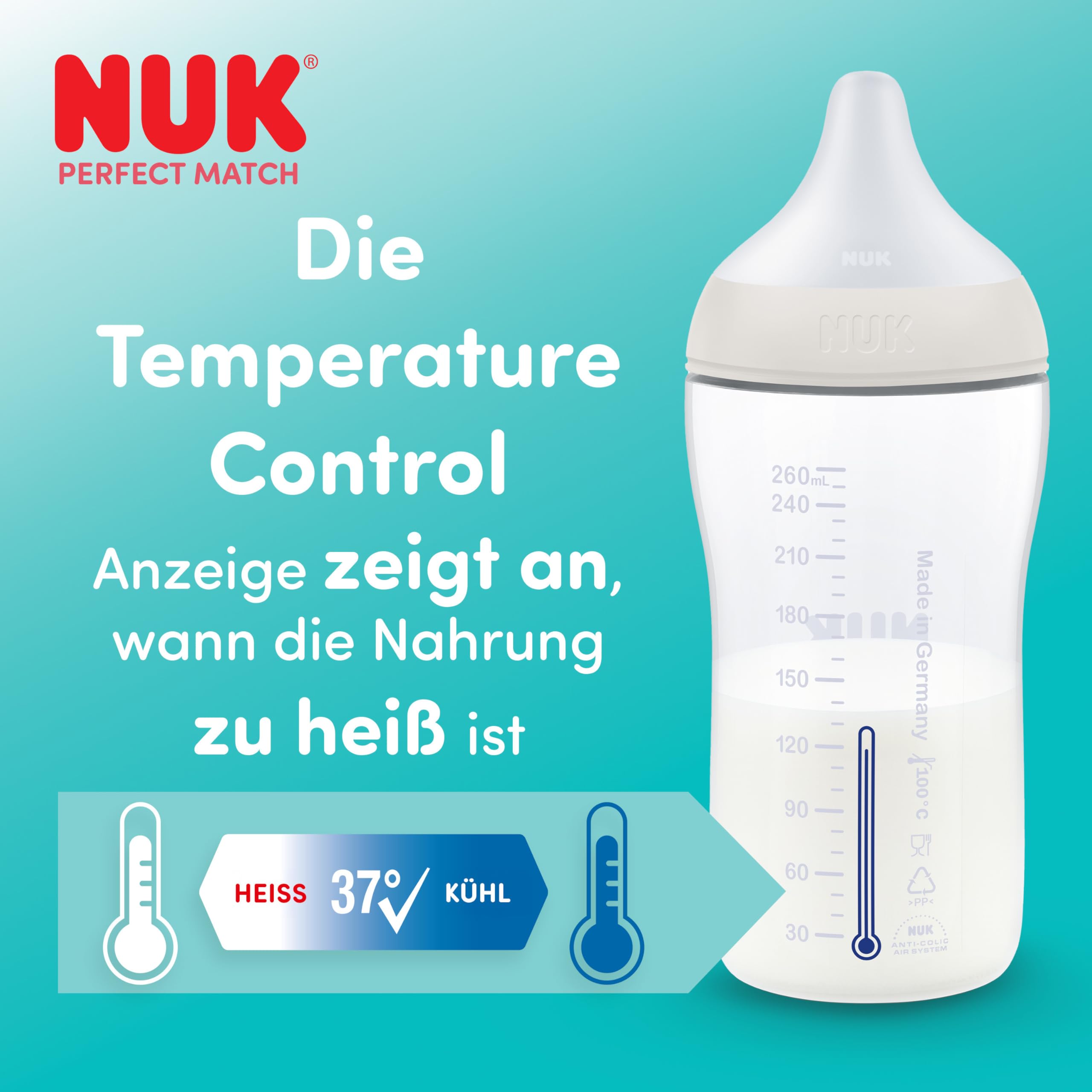 nuk-perfect-match-babyflasche-260-ml-3-monate-anti-kolik-system-temperature-cont image 8