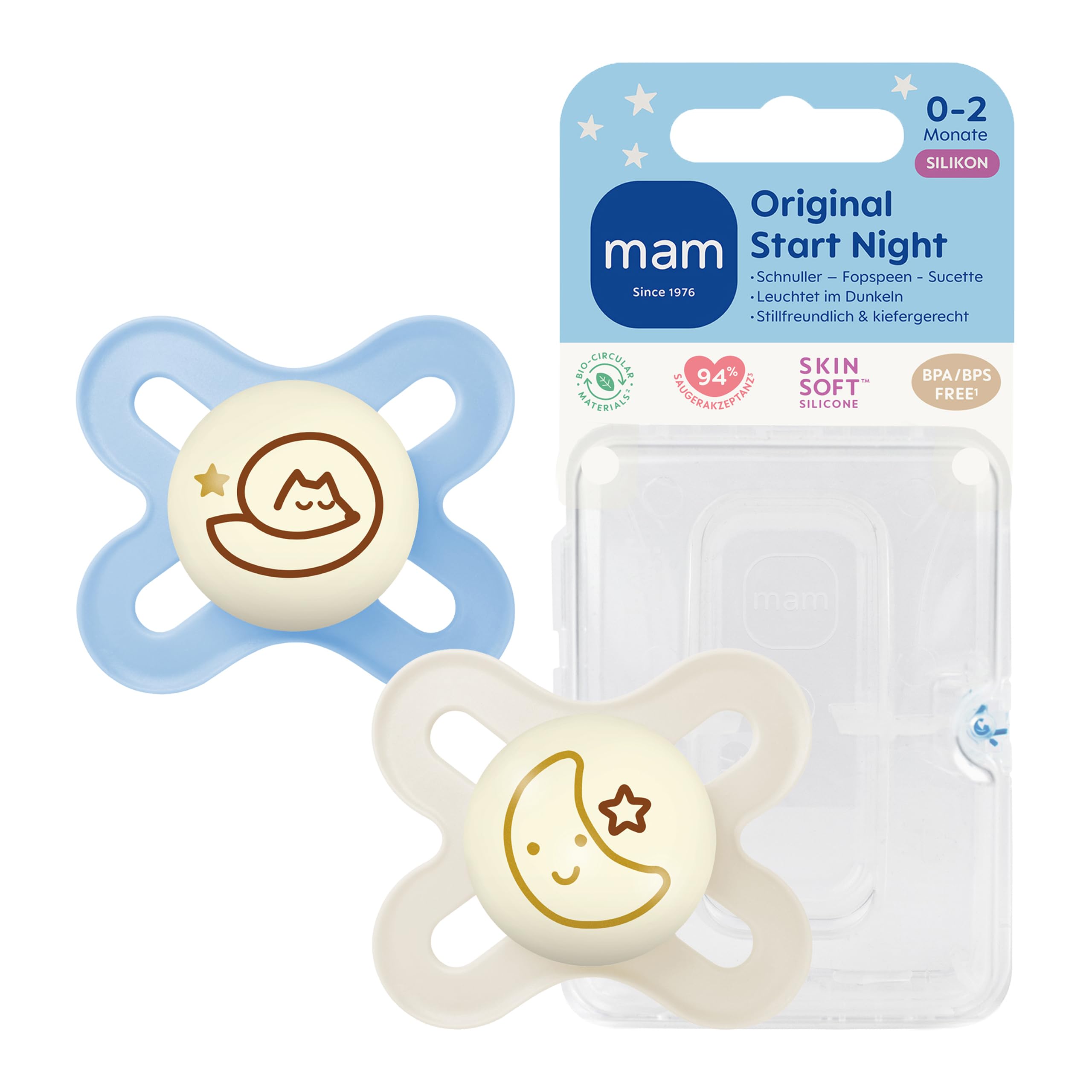 mam-original-start-night-schnuller-0-2-monate-2-st-ck-leuchtender-nachtschnuller image 1