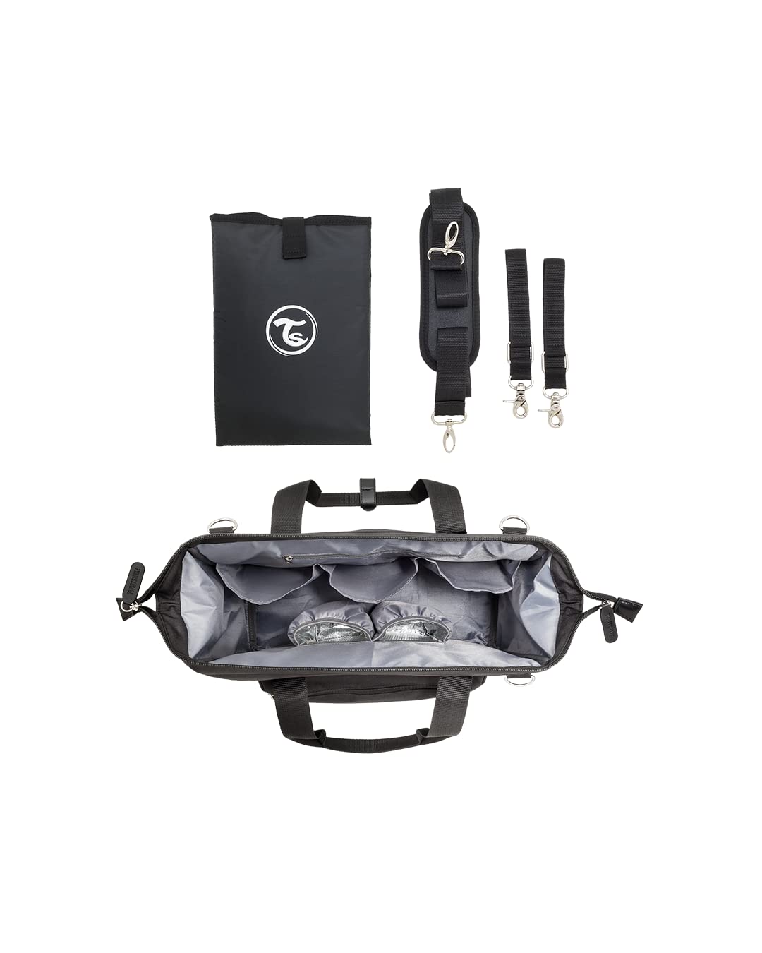 twistshake-wickeltasche-15-l-mit-wickelunterlage-und-babyflaschenf-cher-schwarz image 3