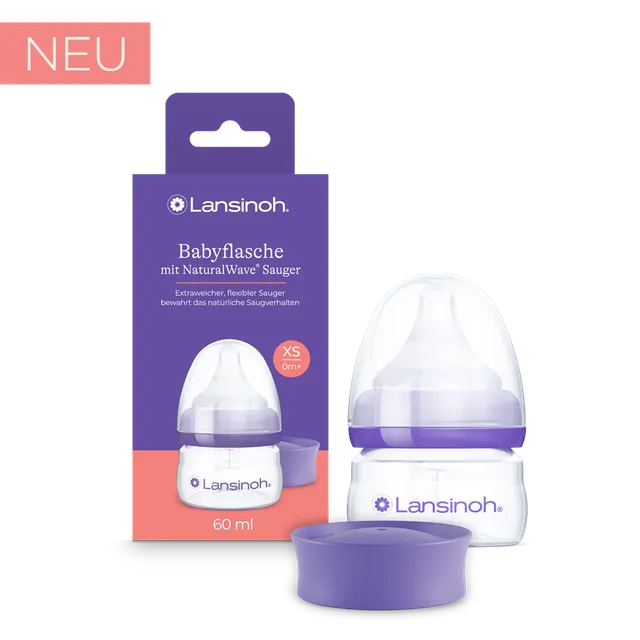 lansinoh-babyflasche-mit-naturalwave-sauger-xs-60-ml-f-r-neugeborene-und-gestill image 1