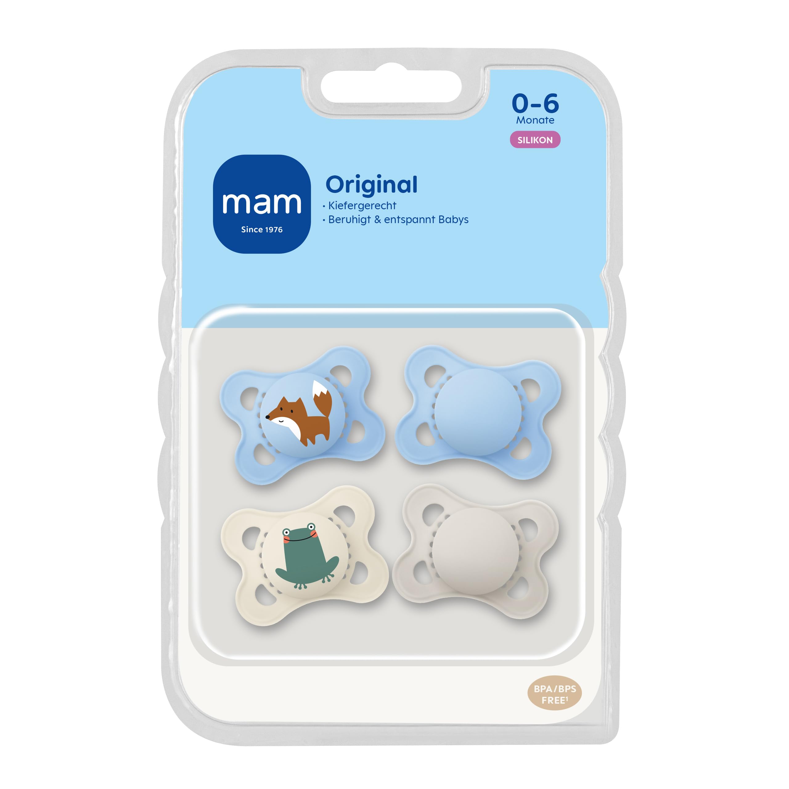 mam-original-schnuller-0-6-monate-4er-set-fuchs-frosch-symmetrischer-skinsoft-si image 2