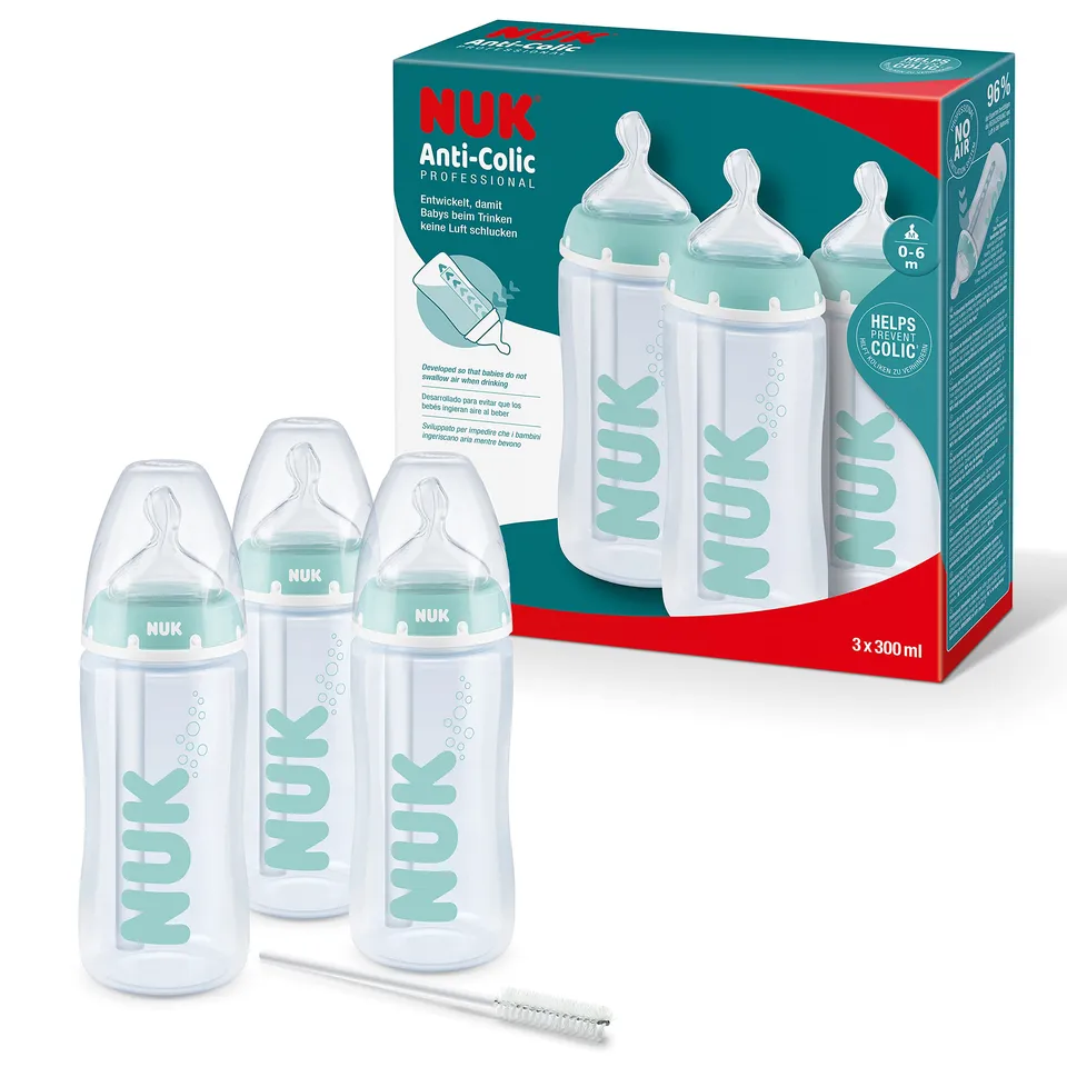 nuk-first-choice-anti-colic-professional-babyflaschen-set-0-6-monate-300-ml-3-st image 1