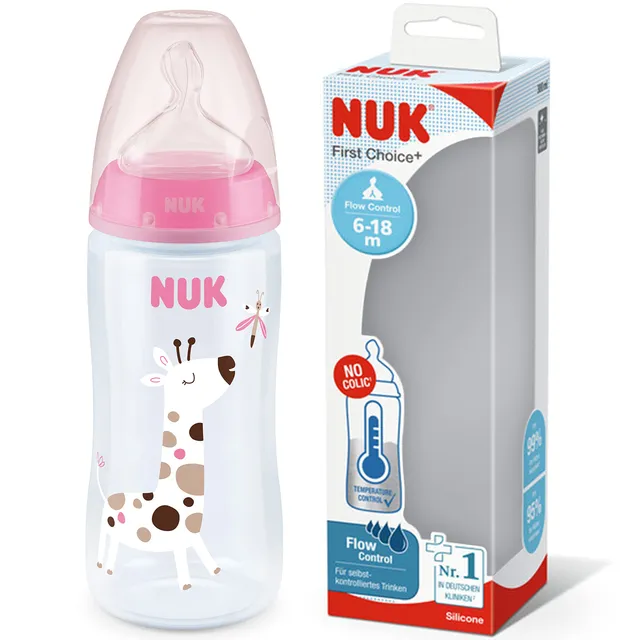 nuk-first-choice-babyflasche-300-ml-6-18-monate-temperature-control-flow-control image 1