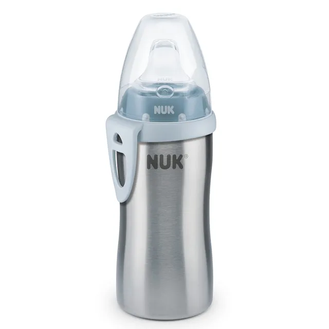 nuk-active-cup-trinklernflasche-aus-edelstahl-215-ml-ab-12-monaten-blau-auslaufs image 1