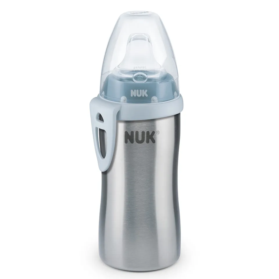 nuk-active-cup-trinklernflasche-aus-edelstahl-215-ml-ab-12-monaten-blau-auslaufs image 1