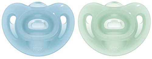 nuk-sensitive-schnuller-0-6-monate-100-silikon-bpa-frei-blau-gr-n-2-st-ck image 4