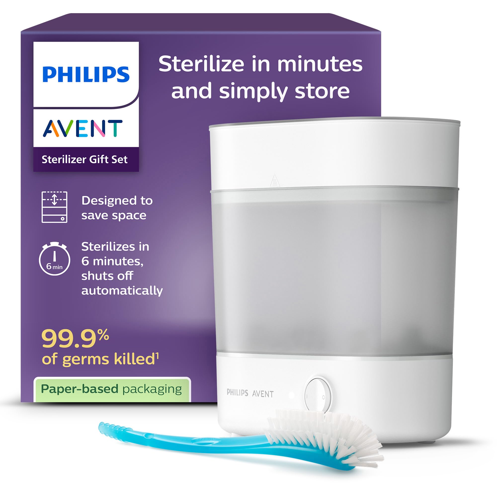 philips-avent-sterilisator-geschenkset-scf291-30-mit-dampfsterilisator-flasche-u image 1