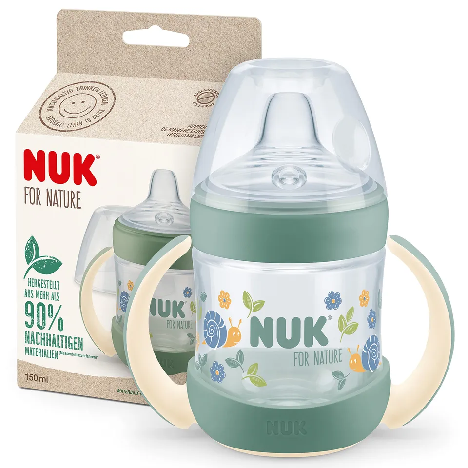 nuk-for-nature-trinklernbecher-150-ml-mit-haltegriffen-und-brust-hnlichem-trinks image 1