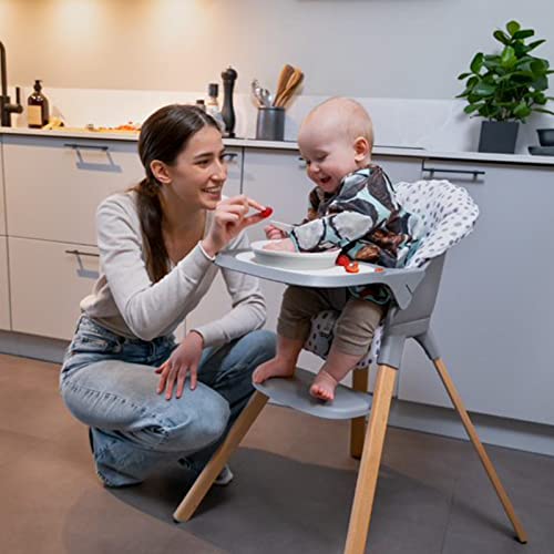 twistshake-babyhochstuhl-aus-buchenholz-grau-mit-abnehmbarem-tablett-5-punkt-gur image 4