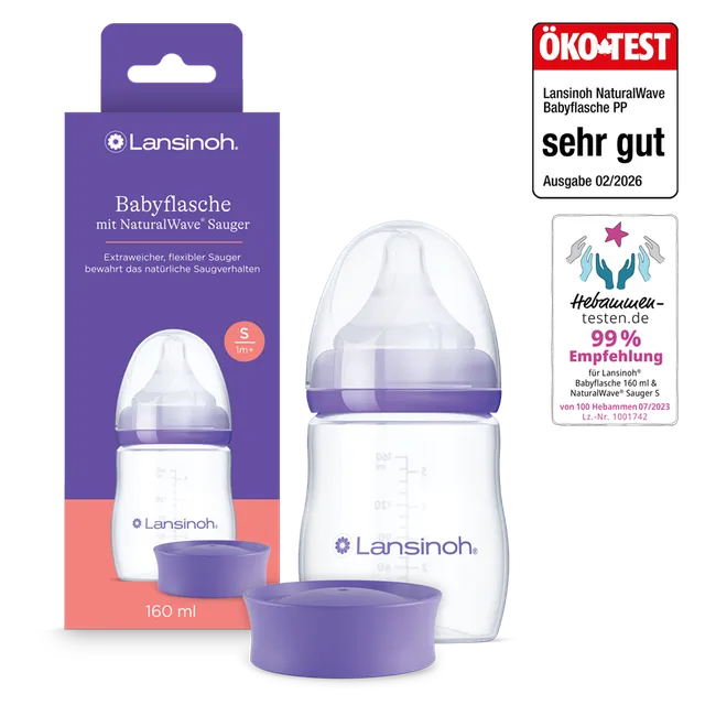 lansinoh-babyflasche-mit-naturalwave-sauger-160-ml-f-r-gestillte-babys image 1
