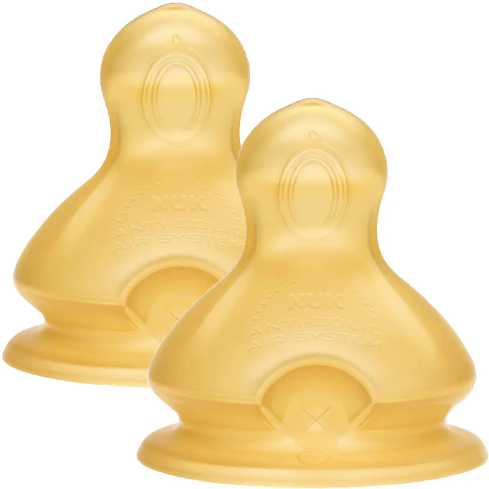 nuk-first-choice-babyflaschensauger-6-18-monate-latex-mit-gro-em-saugloch-anti-c image 1