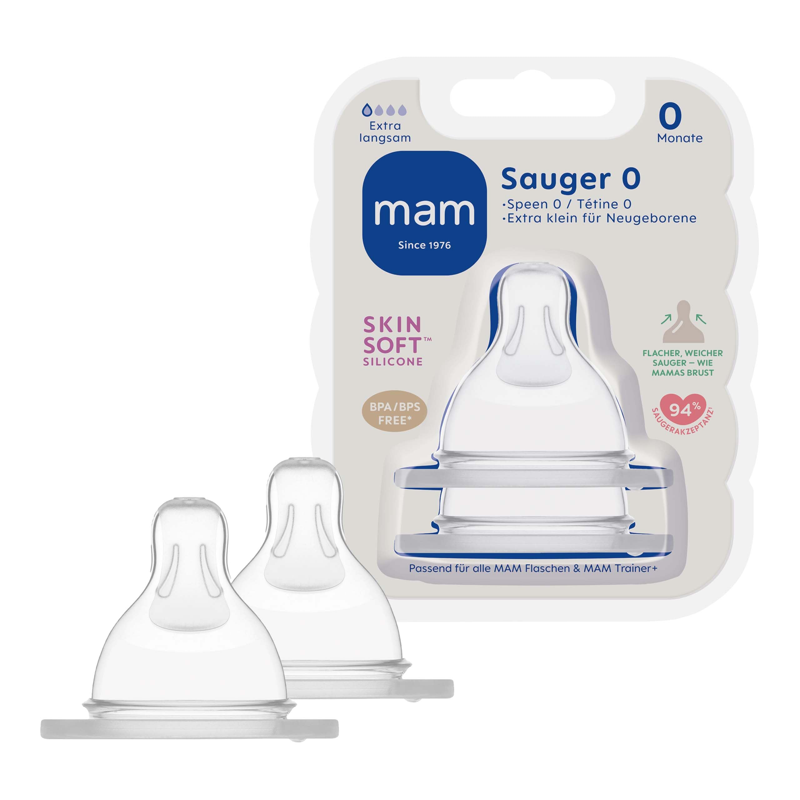 mam-sauger-gr-0-skinsoft-silikon-langsamer-durchfluss-2er-set-f-r-mam-weithalsfl image 1