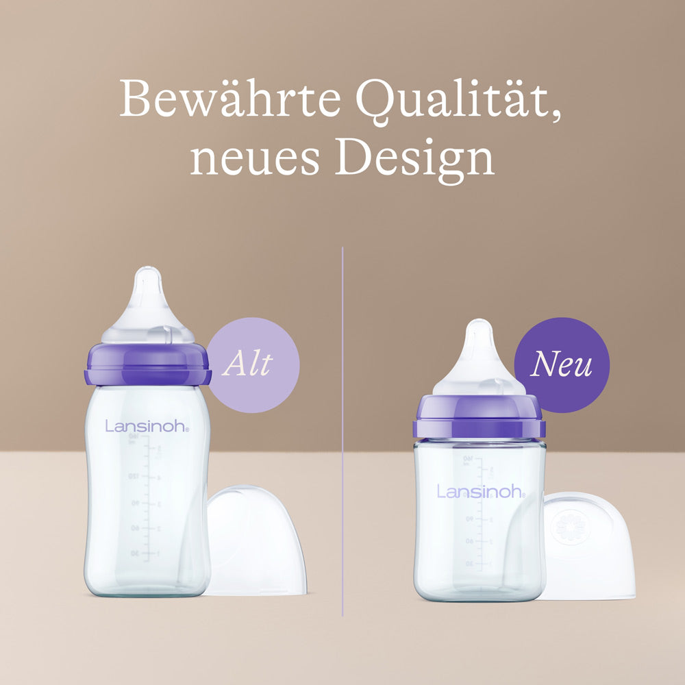 lansinoh-glas-babyflasche-mit-naturalwave-sauger-s-160-ml image 2