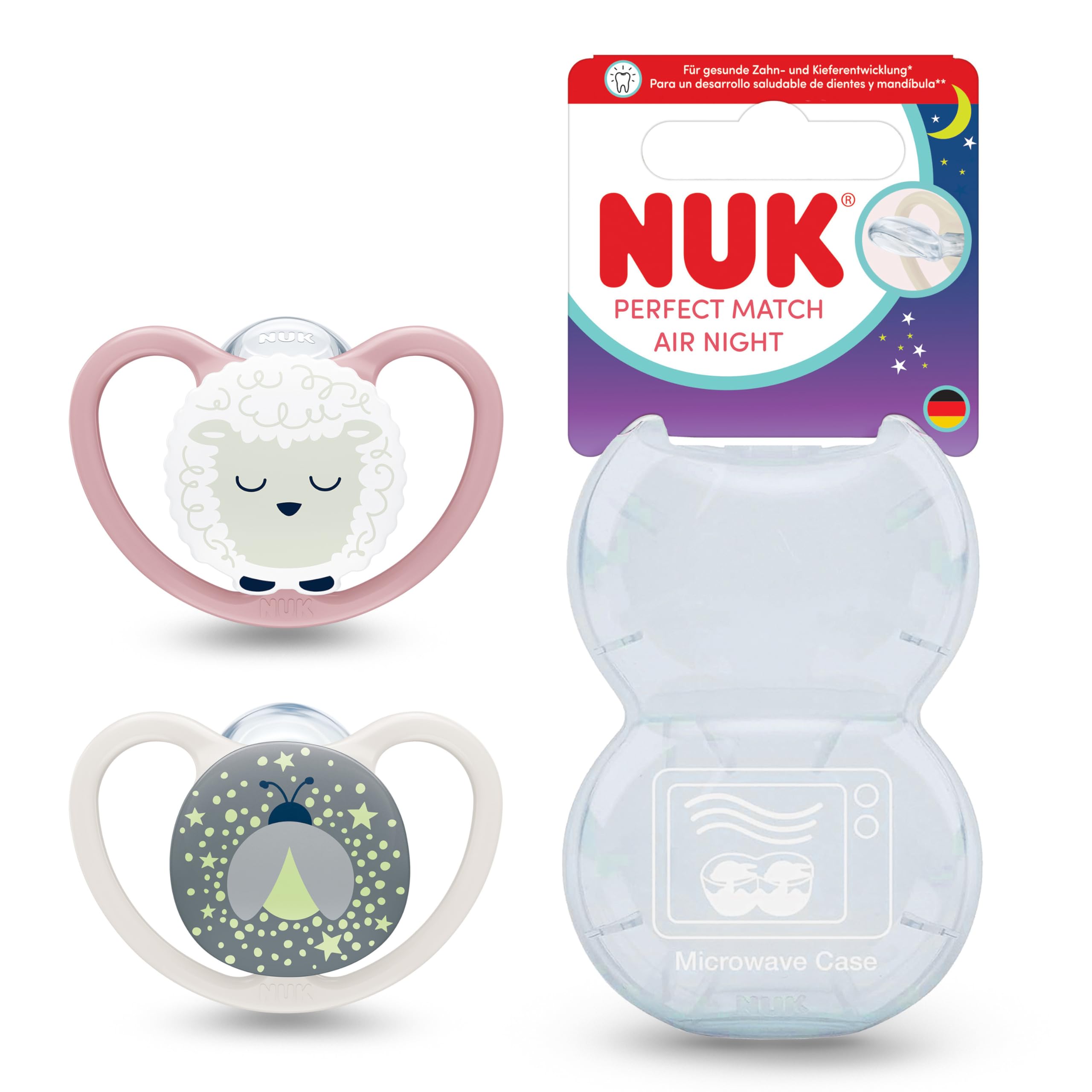 nuk-perfect-match-air-night-schnuller-0-6-monate-kieferorthop-disch-leuchtet-im- image 1