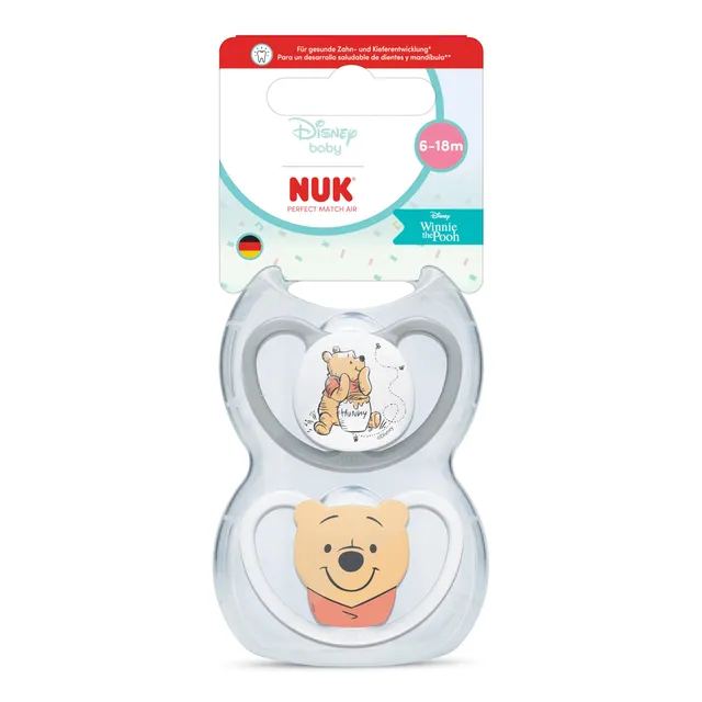 nuk-perfect-match-air-baby-schnuller-6-18-monate-winnie-puuh-2er-pack image 1
