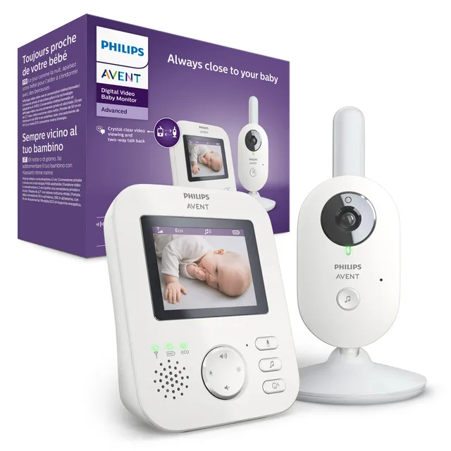 philips-avent-scd833-26-video-babyphone-mit-kamera-2-7-zoll-farbdisplay-nachtsic image 1