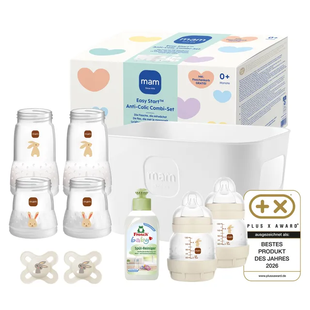 mam-easy-start-anti-colic-set-0-monate-baby-geschenk-set-2-babyflaschen-4-flasch image 1