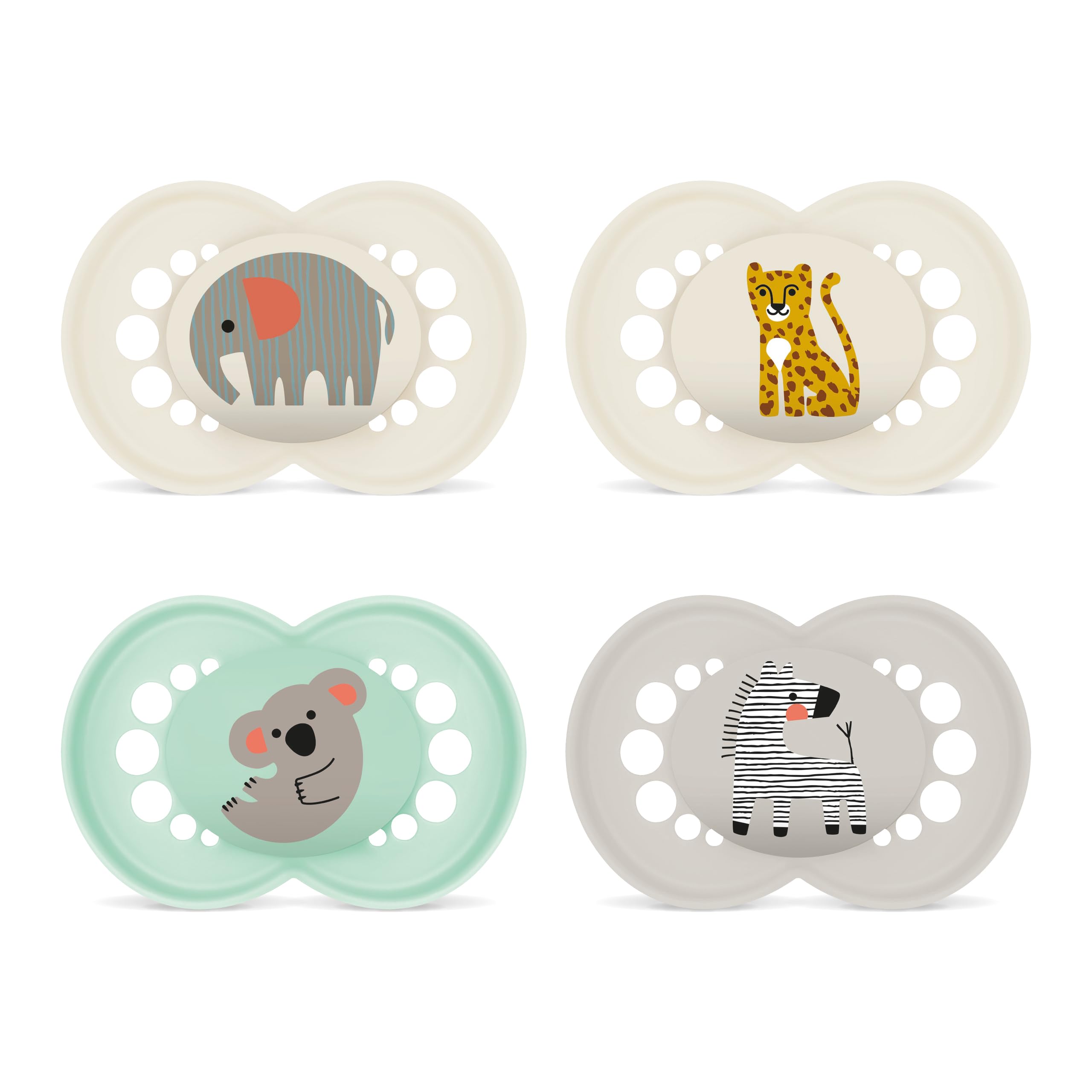 mam-original-schnuller-6-16-monate-4er-set-elefant-leopard-zahnfreundlicher-skin image 2
