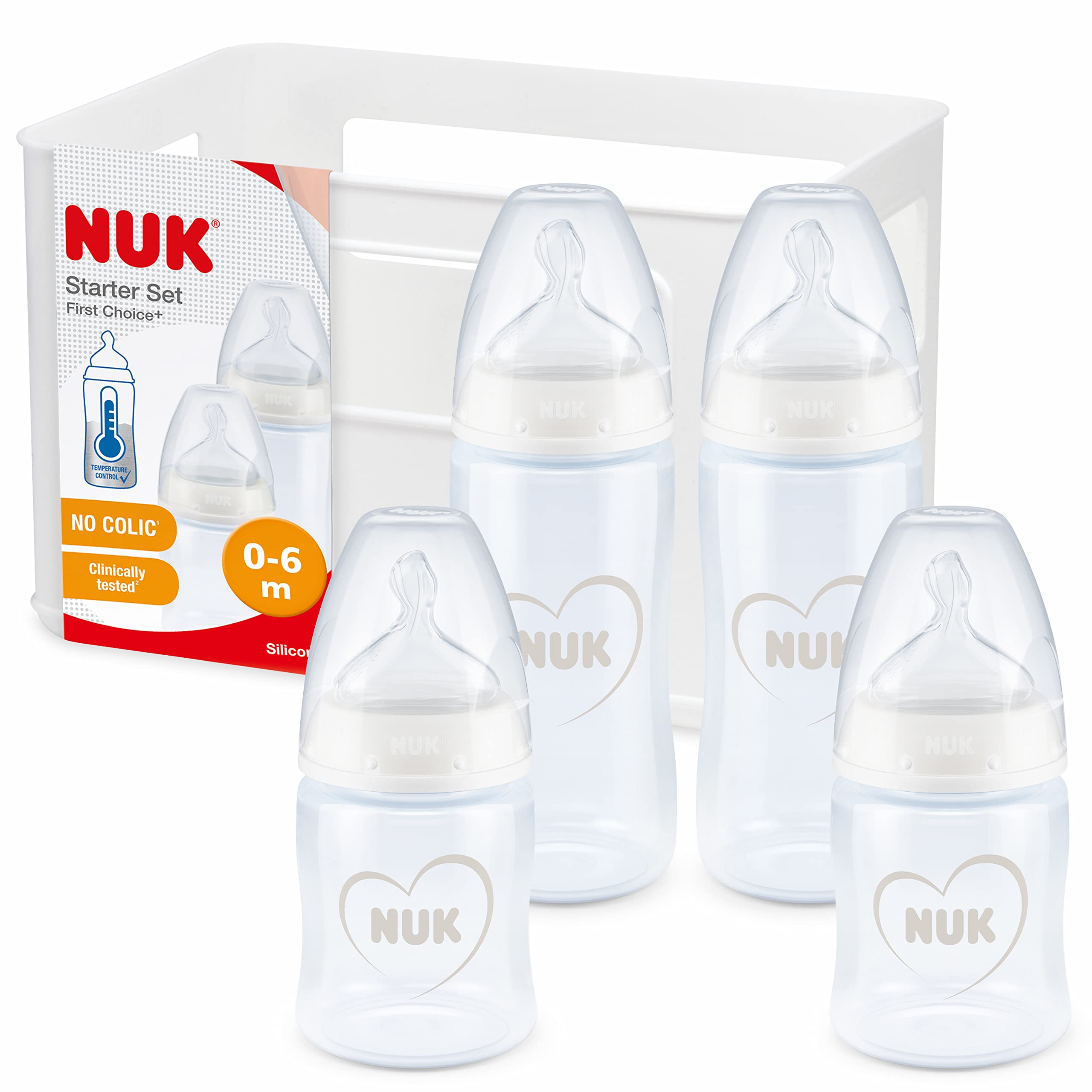 nuk-first-choice-babyflaschen-starter-set-0-6-monate-4x-babyflasche-mit-temperat image 1
