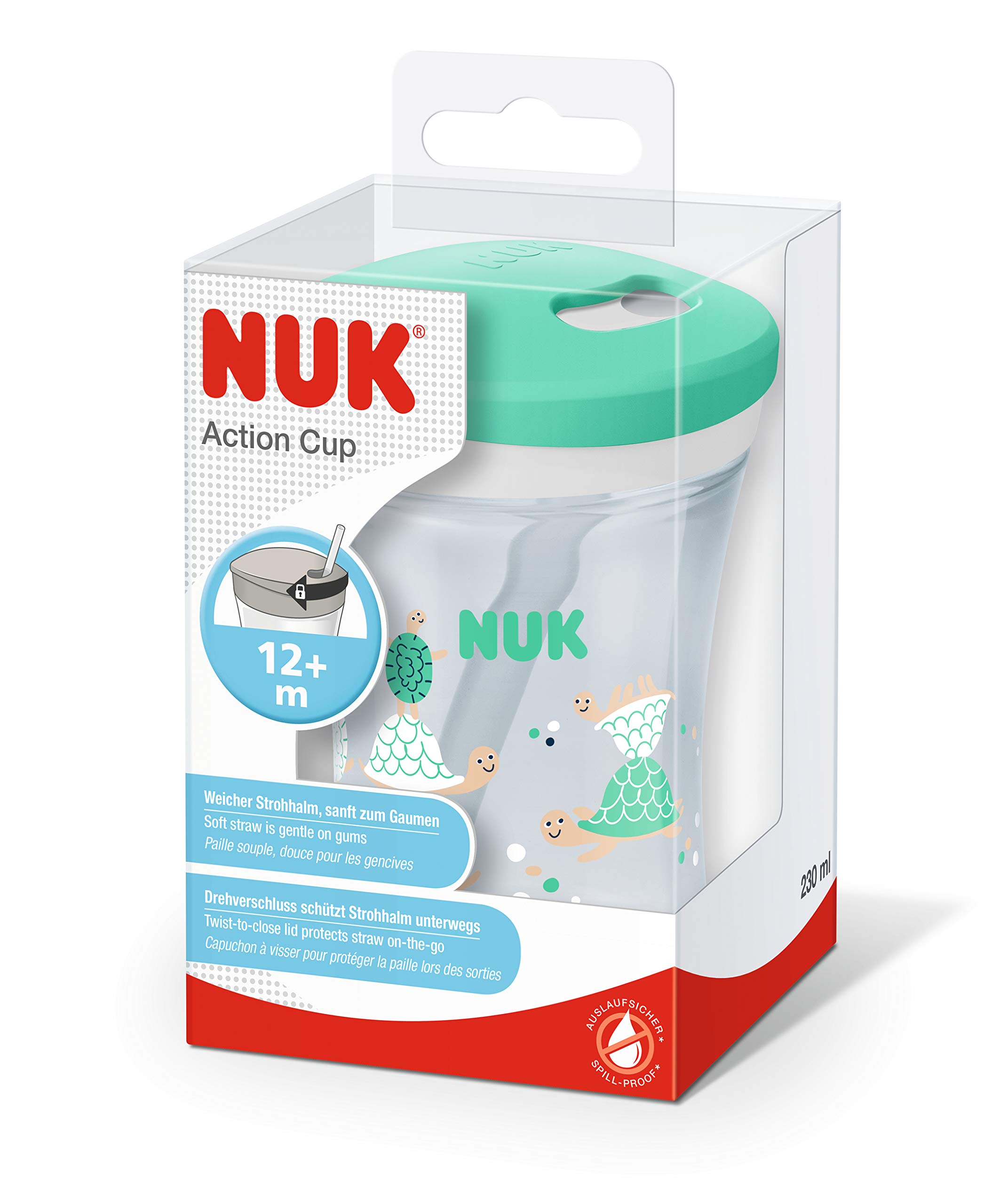 nuk-action-cup-trinklernflasche-mit-weichem-trinkhalm-auslaufsicher-12-monate-23 image 2