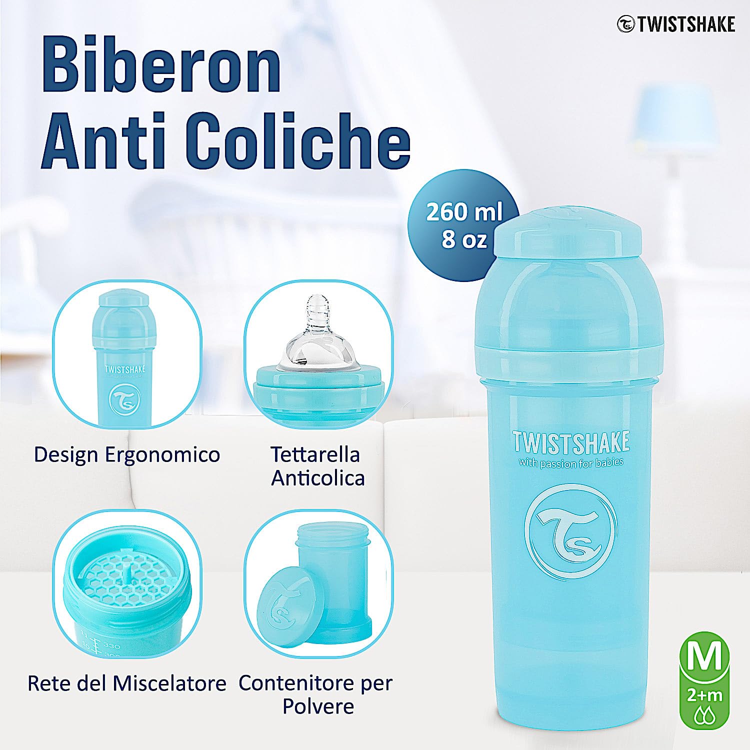 twistshake-2x-anti-kolik-babyflasche-mit-milchpulverbeh-lter-und-mixer-260-ml-si image 2