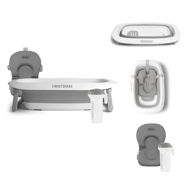 twistshake-badeset-faltbare-babywanne-30-l-mit-anti-rutsch-kissen-und-ausgie-kru image 1