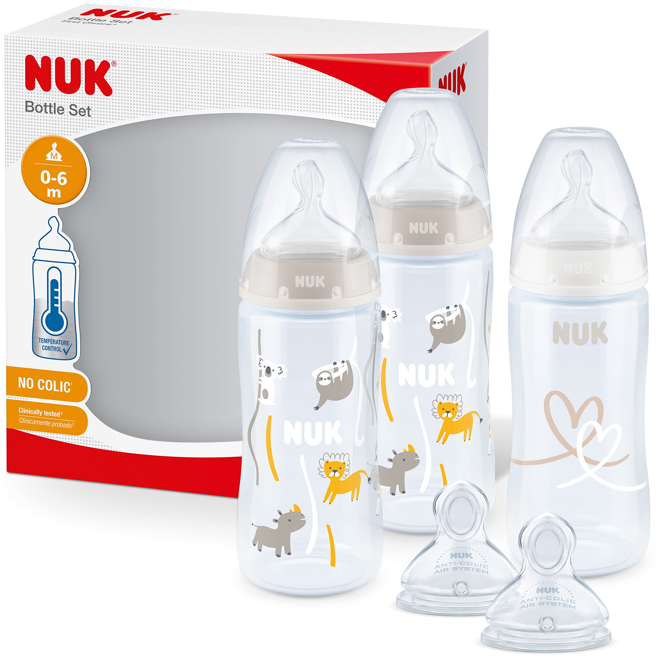 nuk-first-choice-babyflaschen-set-mit-2-extra-trinksaugern-300-ml-0-6-monate-tem image 1
