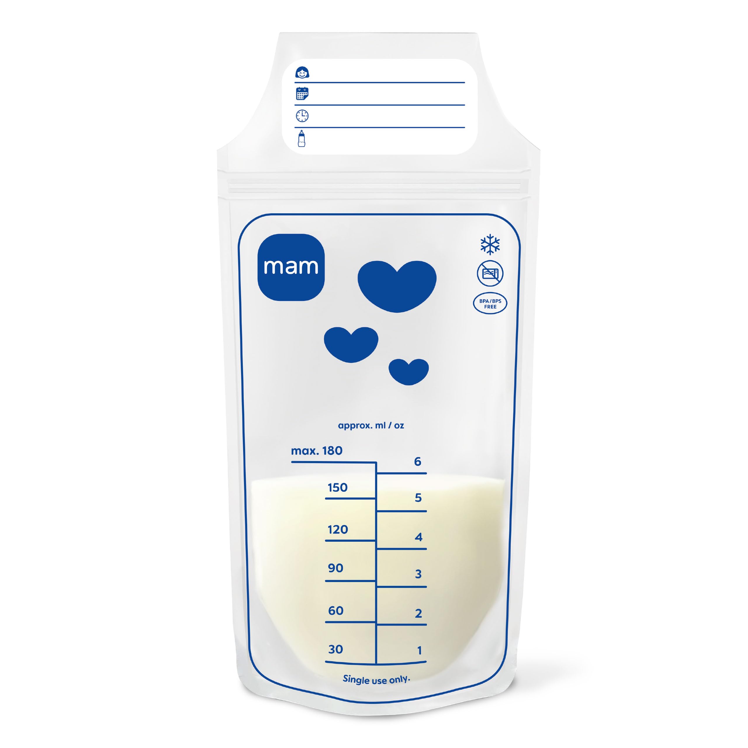 mam-muttermilchbeutel-180-ml-25-st-ck-auslaufsicher-bpa-bps-frei-doppeldruckvers image 2