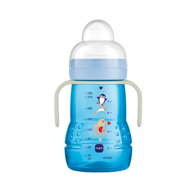 mam-trainer-night-trinklernbecher-220-ml-leuchtender-griff-4-monate-elefant image 1
