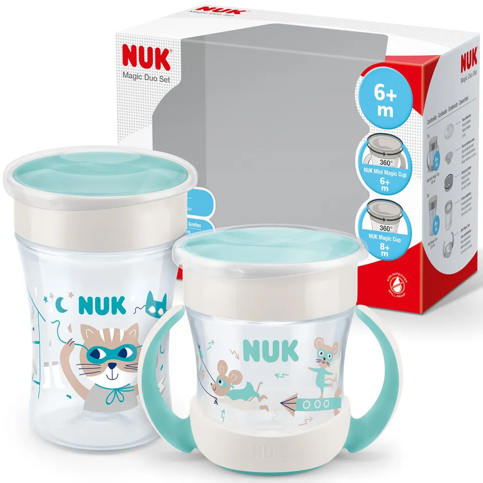 nuk-magic-cup-mini-magic-cup-trinklernbecher-duo-set-160-ml-230-ml-6-monate-mint image 1