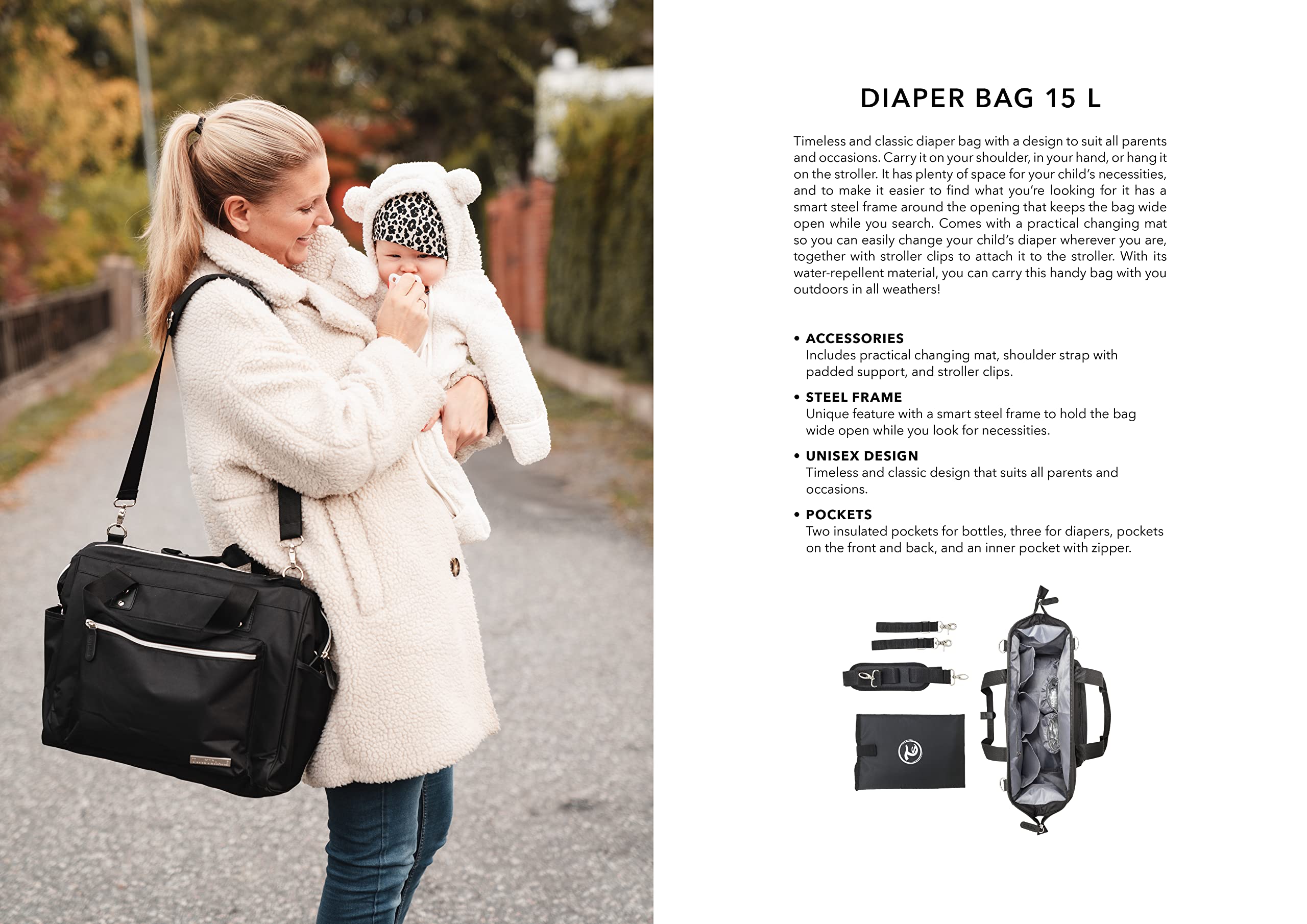 twistshake-wickeltasche-15-l-mit-wickelunterlage-und-babyflaschenf-cher-schwarz image 2