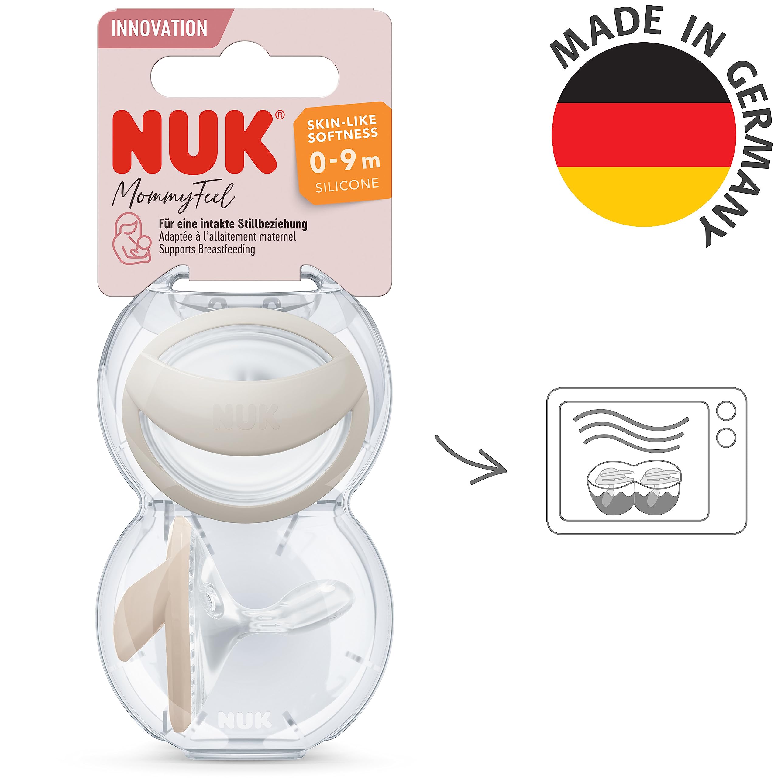 nuk-mommyfeel-babyschnuller-0-9-monate-stillfreundlich-bpa-freies-silikon-greige image 7