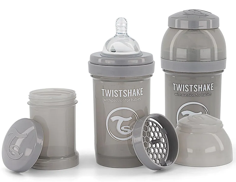 twistshake-2x-anti-kolik-babyflasche-mit-milchpulverbeh-lter-und-mixer-180-ml-gr image 1