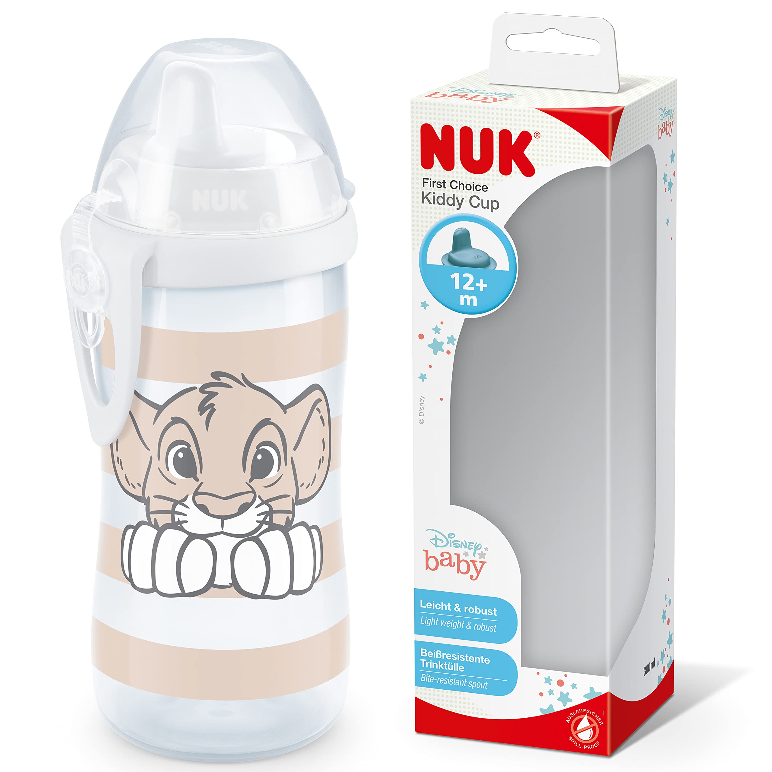 nuk-first-choice-kiddy-cup-trinklernbecher-12-monate-300-ml-auslaufsicher-disney image 1