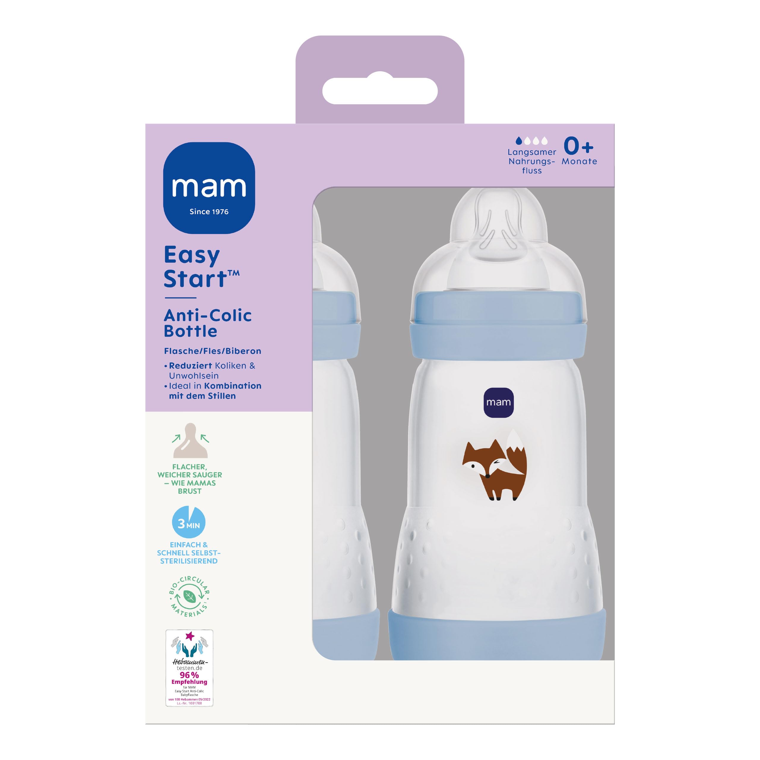 mam-easy-start-anti-colic-babyflasche-2x-260-ml-0-monate-gr-1-fuchs image 3