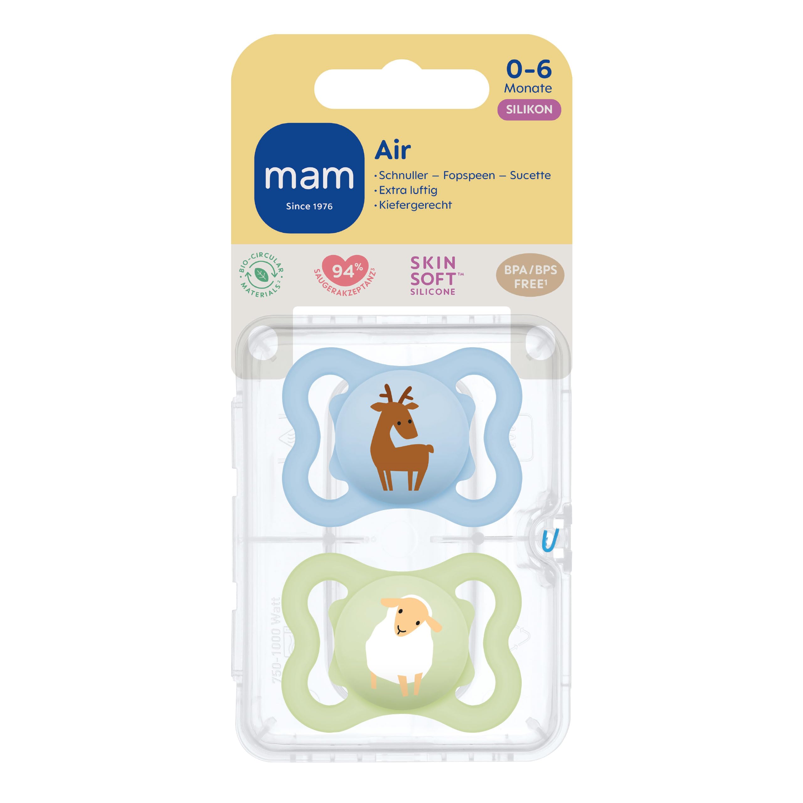mam-air-schnuller-0-6-monate-skinsoft-silikon-gro-e-luftl-cher-rentier-schaf-2-s image 2