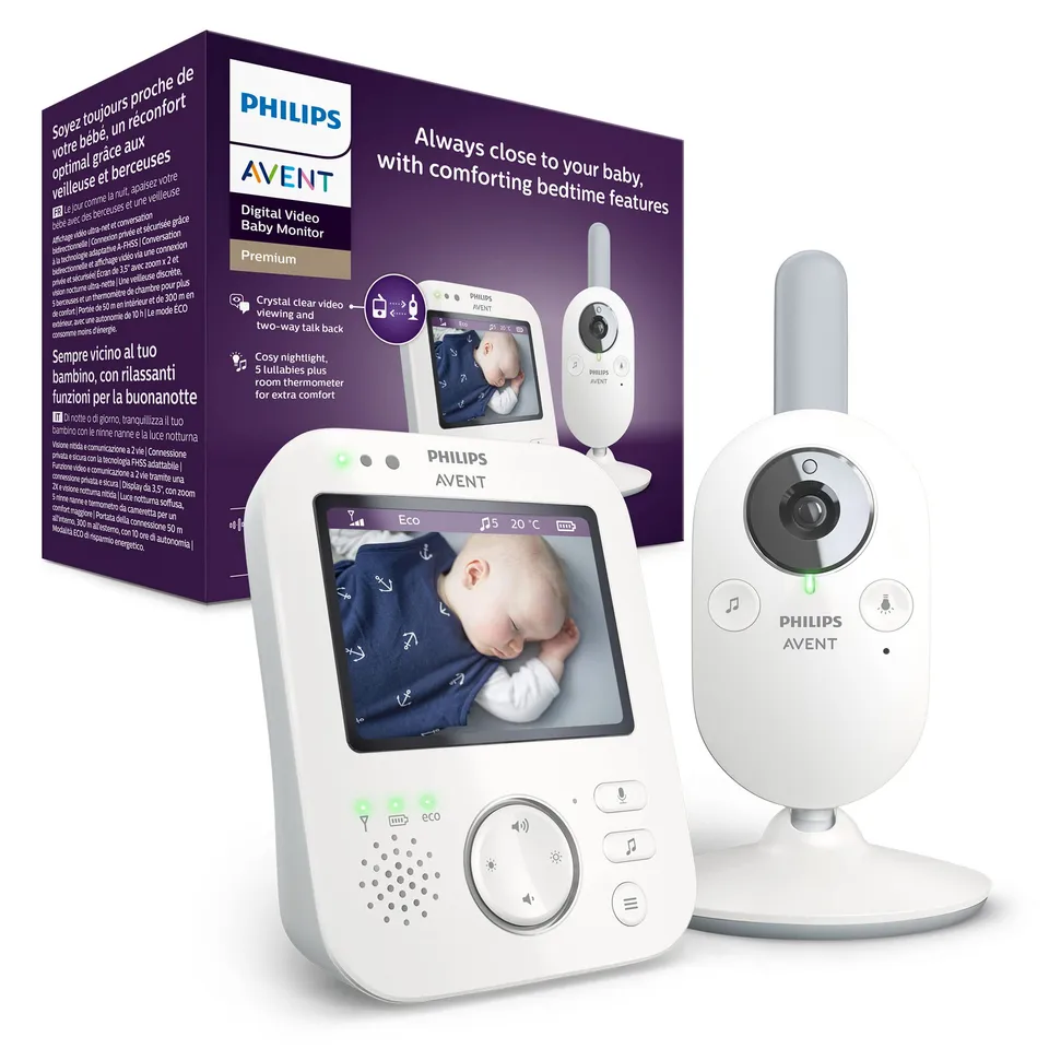 philips-avent-video-babyphone-scd843-26-mit-kamera-nachtsicht-und-3-3-zoll-farbb image 1