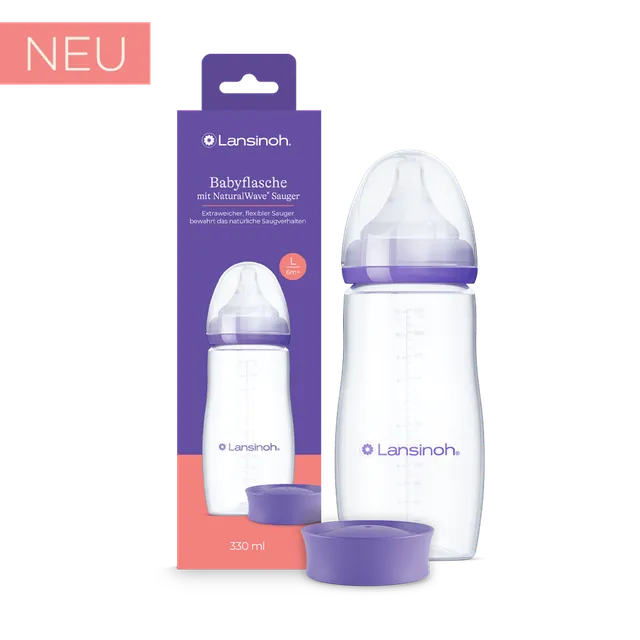 lansinoh-naturalwave-babyflasche-mit-sauger-l-330-ml image 1